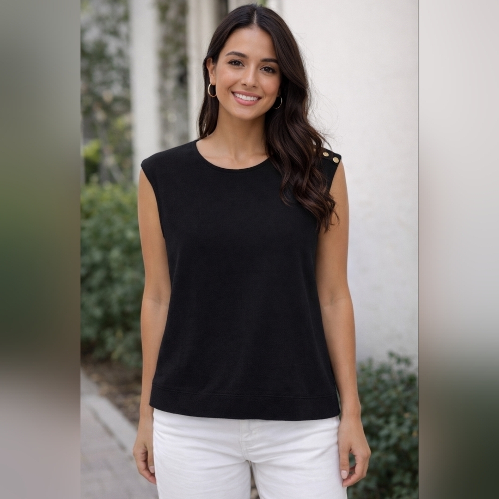 ANNE KLEIN BLACK TOP  SIZE MEDIUM
